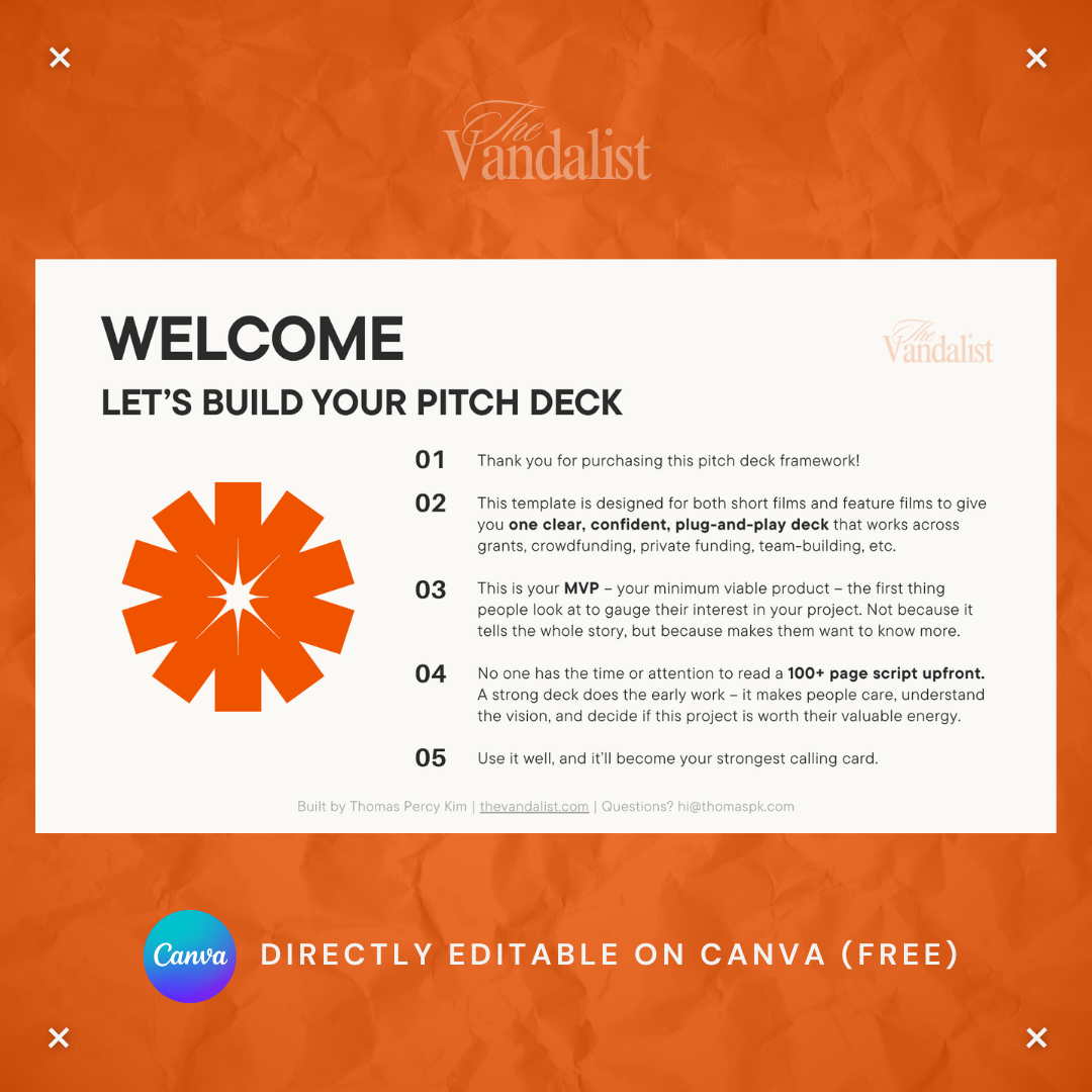 The Indie Filmmaker’s Pitch Deck